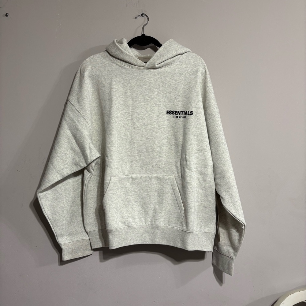 Essentials Light Gray Men's Hoodie